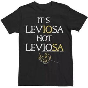 Licensed Character Men's Harry Potter It's LevIOsa Not LevioSA Tee, Size: XS, Black