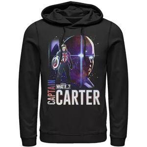 Licensed Character Men's Marvel What If Carter And Watcher Galactic Poster Hoodie, Size: Small, Black