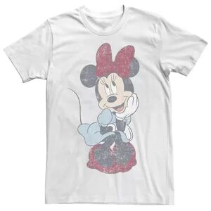 Licensed Character Men's Disney Mickey And Friends Minnie Mouse Faded Portrait Tee, Size: XL, White