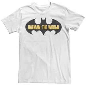Licensed Character Men's Batman: The World Germany Red Logo Tee, Size: Small, White