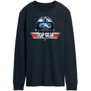 Licensed Character Men's Top Gun Maverick Helmet Long Sleeve Tee, Size: Medium, Blue