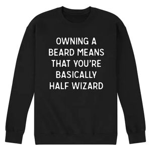 Licensed Character Men's Owning A Beard Sweatshirt, Size: XXL, Black