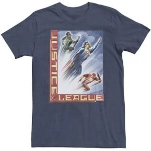 Big & Tall DC Comics Justice League Artistic Flight Poster Tee, Men's, Size: XL Tall, Med Blue