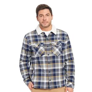 Hurley Men's Hurley Head of Class Flannel Shacket with Sherpa Lining, Size: Small, Dark Blue