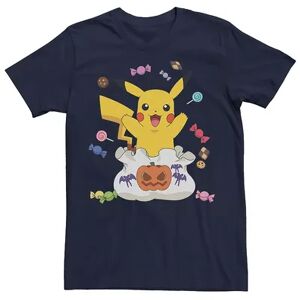 Licensed Character Men's Pokémon Pikachu Treat Bag Of Candies Tee, Size: XS, Blue