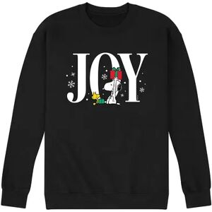 Licensed Character Men's Peanuts Snoopy Woodstock Joy Sweatshirt, Size: Small, Black