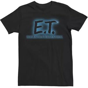 Licensed Character Men's E.T. The Extra-Terrestrial Logo Glow Tee, Size: Medium, Black