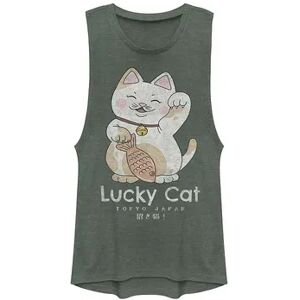 Unbranded Juniors' Tokyo Lucky Cat Tank Top, Girl's, Size: Small, Green