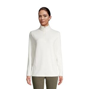 Women's Lands' End 1/4-Zip Fleece Pullover, Size: XL, White