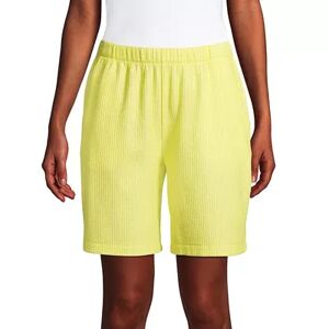 Lands' End Petite Lands' End Sport Knit Pull-On Shorts, Women's, Size: Large Petite, Yellow