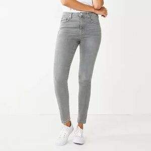 Nine West Women's Nine West Slimming Pocket High-Waisted Skinny Jeans, Size: 18, Grey