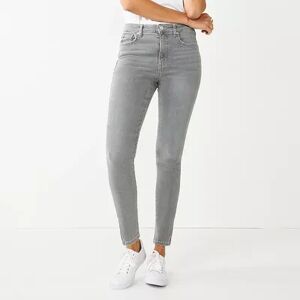 Nine West Women's Nine West Slimming Pocket High-Waisted Skinny Jeans, Size: 14, Grey