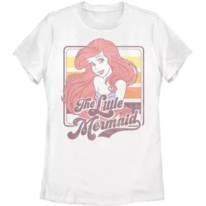 Licensed Character Disney's Princess The Little Mermaid Ariel Vintage Juniors' Tee, Women's, Size: Large, White