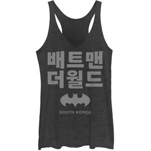 Licensed Character Juniors' Batman: The World South Korea Icon Logo Tank, Women's, Size: Medium, Oxford