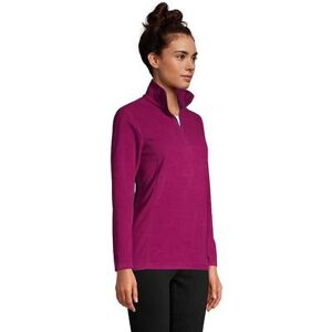 Women's Lands' End 1/4-Zip Fleece Pullover, Size: XS, Drk Purple