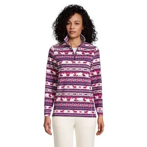 Women's Lands' End 1/4-Zip Fleece Pullover, Size: XS, Outdoor Fairisle