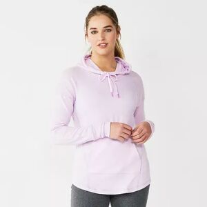 Tek Gear Women's Tek Gear Hooded French Terry Tunic, Size: Small, Lt Purple