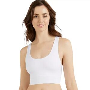 Maidenform Pure Comfort Seamless Wireless Crop Tank DM2304, Women's, Size: XXL, White