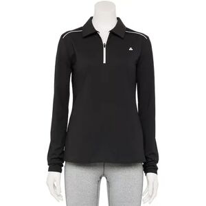 Women's Tek Gear 1/4-Zip Golf Polo, Size: XL, Black