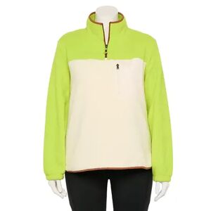 Tek Gear Women's Tek Gear 1/4-Zip Sherpa Top, Size: 4XL, Lt Yellow