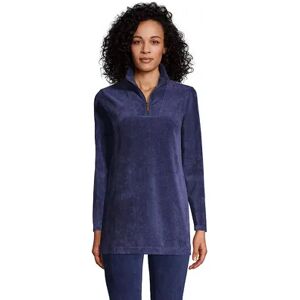 Lands' End Women's Lands' End Sport Corduroy Quarter-Zip Tunic, Size: Medium Petite, Blue