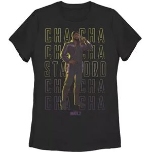 Licensed Character Juniors' Marvel What If Guardians Text Stacked Poster Tee, Girl's, Size: Small, Black