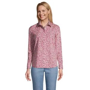 Lands' End Women's Lands' End Wrinkle-Free No Iron Button-Front Shirt, Size: 4, Pink