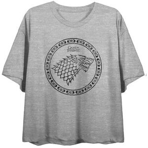 Licensed Character Juniors' Game Of Thrones Cropped Graphic Tee, Girl's, Size: Medium, Grey