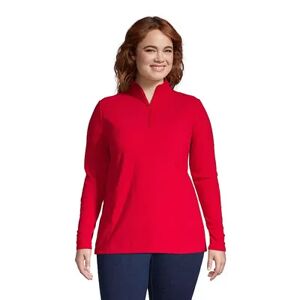 Lands' End Plus Size Lands' End 1/4-Zip Fleece Pullover, Women's, Size: 1XL, Dark Red