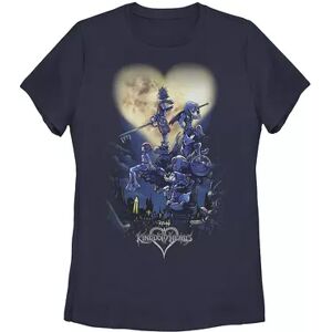 Licensed Character Juniors' Kingdom Hearts Poster Graphic Tee, Girl's, Size: Small, Blue