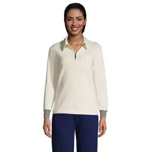 Women's Tall Lands' End Serious Sweats 1/4-Zip Sweatshirt, Size: XL Tall, Natural