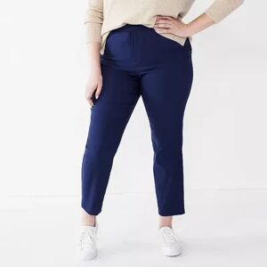 Plus Size Nine West Slim-Cut Ankle Pants, Women's, Size: 18 W, Blue