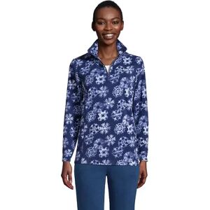 Women's Lands' End 1/4-Zip Fleece Pullover, Size: Large, Dark Blue