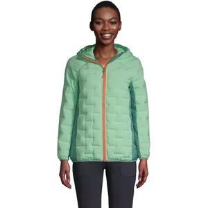 Lands' End Women's Lands' End Hooded Insulated Down Jacket, Size: Medium, Green