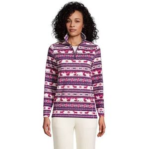 Lands' End Women's Lands' End 1/4-Zip Fleece Pullover, Size: Small, Outdoor Fairisle