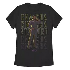 Licensed Character Juniors' Marvel What If Guardians Text Stacked Poster Tee, Girl's, Size: Medium, Black