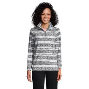 Women's Lands' End 1/4-Zip Fleece Pullover, Size: Medium, Dark Grey