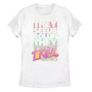 Licensed Character Juniors' Rocket Power They See Us Rollin They Hatin' Tee, Girl's, Size: Medium, White