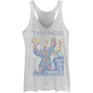 Marvel Juniors' Marvel Thanos Cosmic Infinite Power Text Tank Top, Girl's, Size: Medium, White