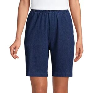 Lands' End Petite Lands' End Sport Knit Pull-On Shorts, Women's, Size: Large Petite, Blue