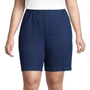 Lands' End Plus Size Lands' End Sport Knit Pull-On Shorts, Women's, Size: 2XL, Blue