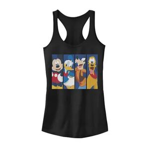 Licensed Character Juniors' Disney's Mickey Mouse and Friends Bro Time Tank Top, Girl's, Size: Medium, Black