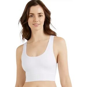 Maidenform Pure Comfort Seamless Wireless Crop Tank DM2304, Women's, Size: Medium, White