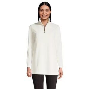 Lands' End Women's Lands' End Sport Corduroy Quarter-Zip Tunic, Size: Small Petite, White