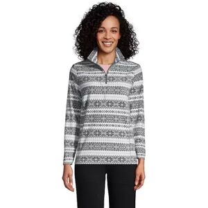 Lands' End Women's Lands' End 1/4-Zip Fleece Pullover, Size: Large, Dark Grey