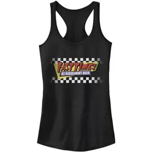 Licensed Character Juniors' Fast Times At Ridgemont High Faded Checker Logo Graphic Tank, Girl's, Size: Small, Black