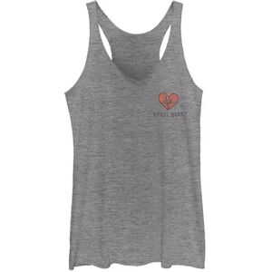 Licensed Character Disney's Cruella Juniors' Rebel Heart Logo Tank, Girl's, Size: Small, Grey