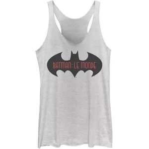 Licensed Character Juniors' Batman: Le Monde France Logo Tank, Women's, Size: Medium, White