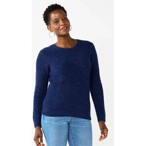 Petite Croft & Barrow Crewneck Cable Sweater, Women's, Size: Small Petite, Blue