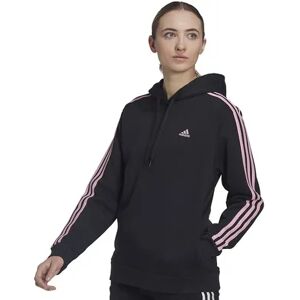 adidas Women's adidas Essentials 3-Stripes Fleece Hoodie, Size: Medium, Black